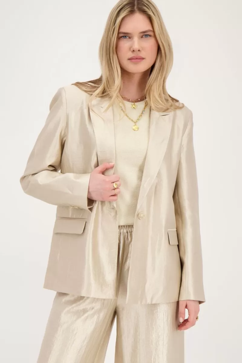 My Jewellery Blazer Beige Satiné