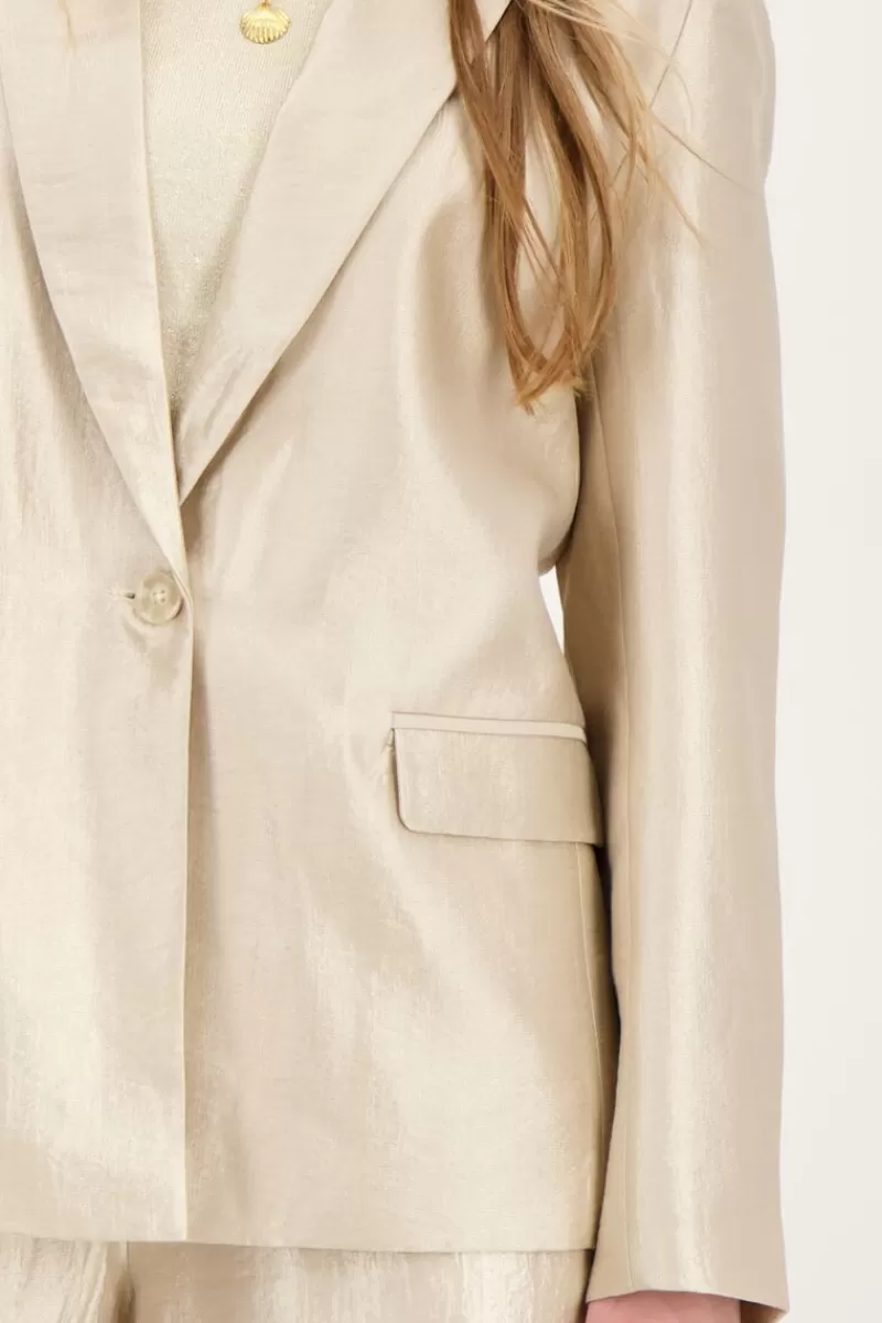 My Jewellery Blazer Beige Satiné