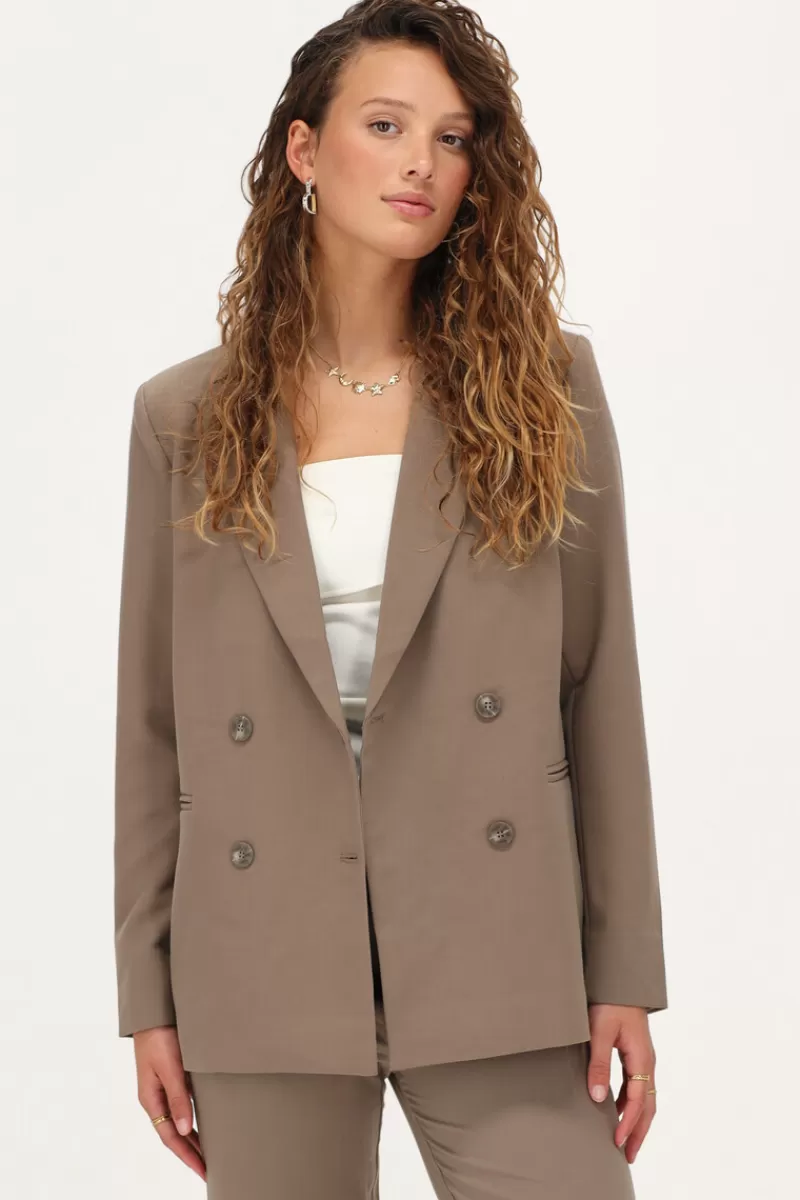 My Jewellery Blazer Croisé Taupe