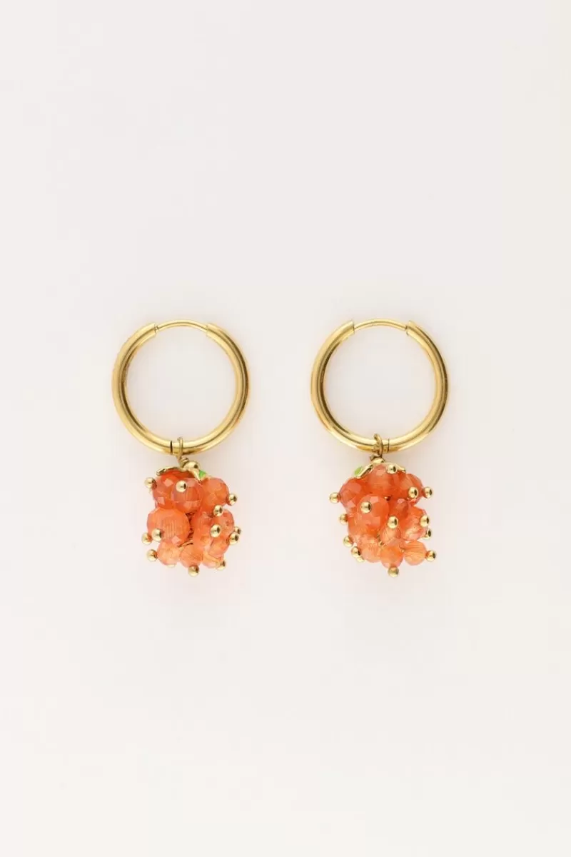 My Jewellery Boucle D'oreille Avec Grappe De Raisin Orange