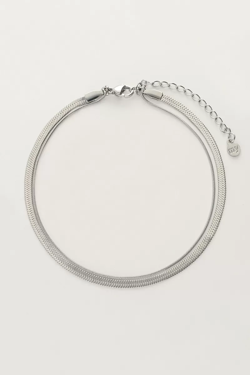 My Jewellery Bracelet De Cheville Minimaliste à Double Lien