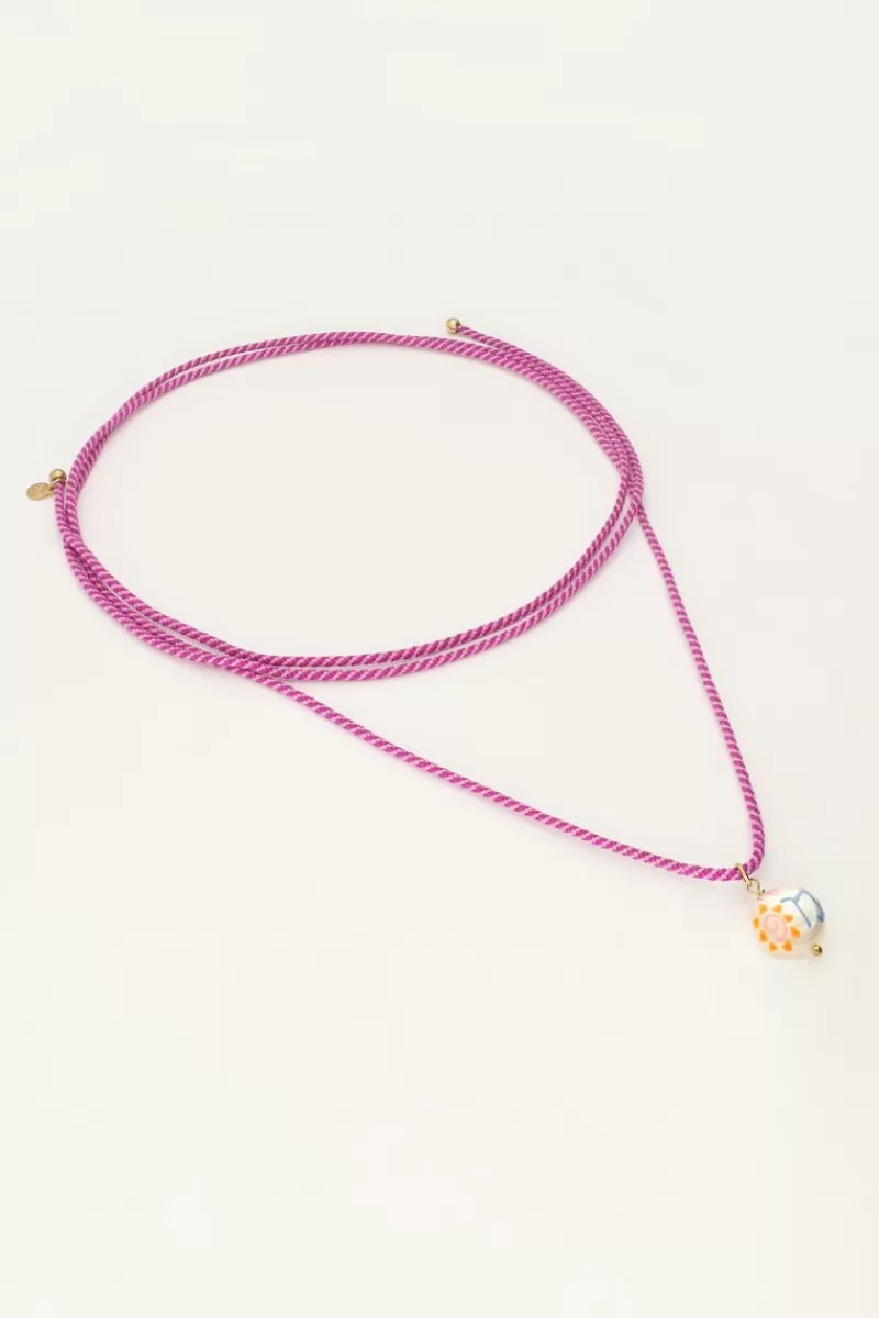 My Jewellery Collier En Corde Violette Avec Perle Signe Du Zodiaque