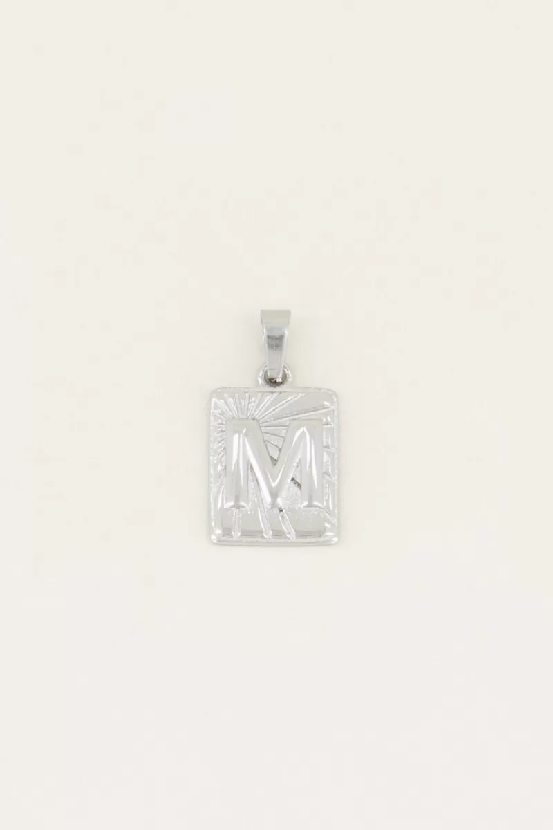 Homme My Jewellery Pendentif Initiale Rectangulaire